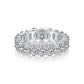 Luo Shen - A Wedding Ring Set With Top-quality Egg-shaped Moissanite S925 Silver And Platinum-plated Diamond. The Ring Can Be Inspected With A Diamond Pen.