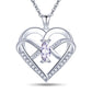 nfinity Butterfly Heart Necklace for Women – 14K White Gold Plated Pendant with 5A Cubic Zirconia, Elegant Love Jewelry Gift for Her.