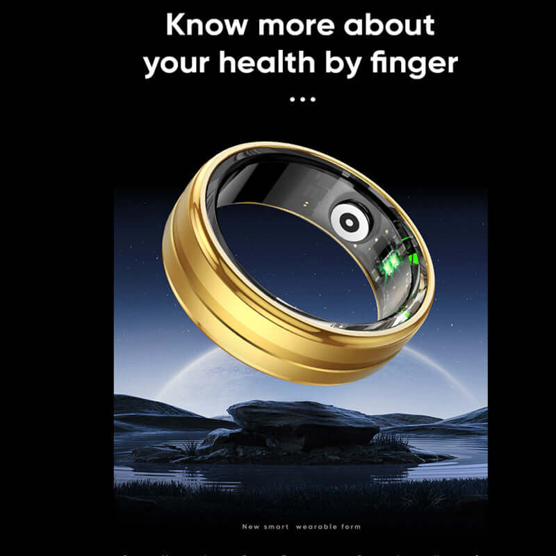 R6 Smart Health Ring – Sleep, Heart Rate & Blood Oxygen Monitor | 5ATM Waterproof Fitness Tracker showcasing a sleek design.