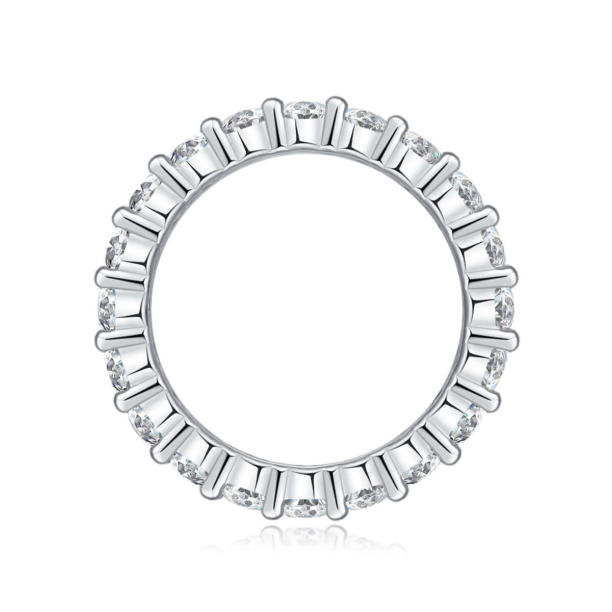 Luo Shen - A Wedding Ring Set With Top-quality Egg-shaped Moissanite S925 Silver And Platinum-plated Diamond. The Ring Can Be Inspected With A Diamond Pen.