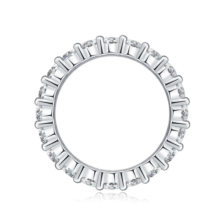 Luo Shen - A Wedding Ring Set With Top-quality Egg-shaped Moissanite S925 Silver And Platinum-plated Diamond. The Ring Can Be Inspected With A Diamond Pen.